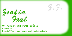 zsofia faul business card